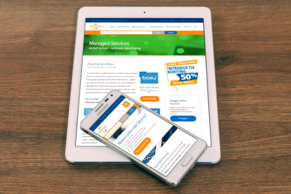informatel services nieuwe website presentatie op iPad en iPhone